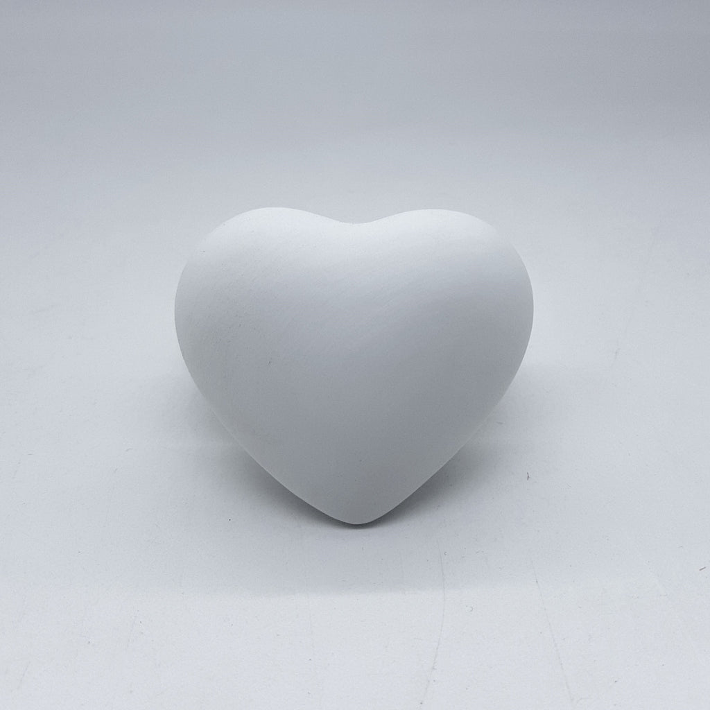 Coeur Galet non émaillé - Porcelaine de Limoges