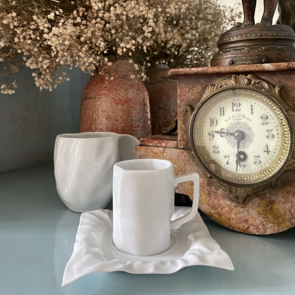 Tasse à café et soucoupe - Collection Folie - Porcelaine de Limoges