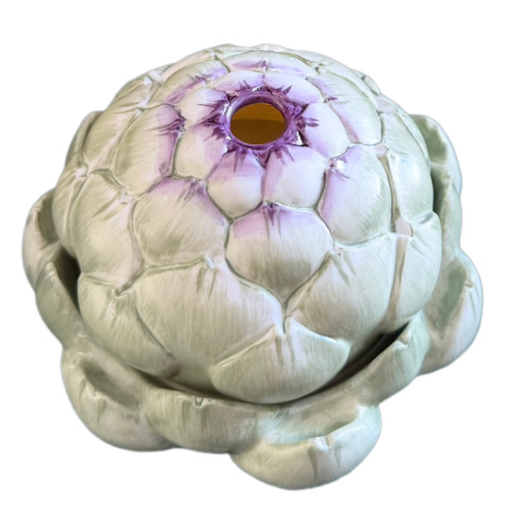 artichaut en porcelaine decore a la main par garance creations