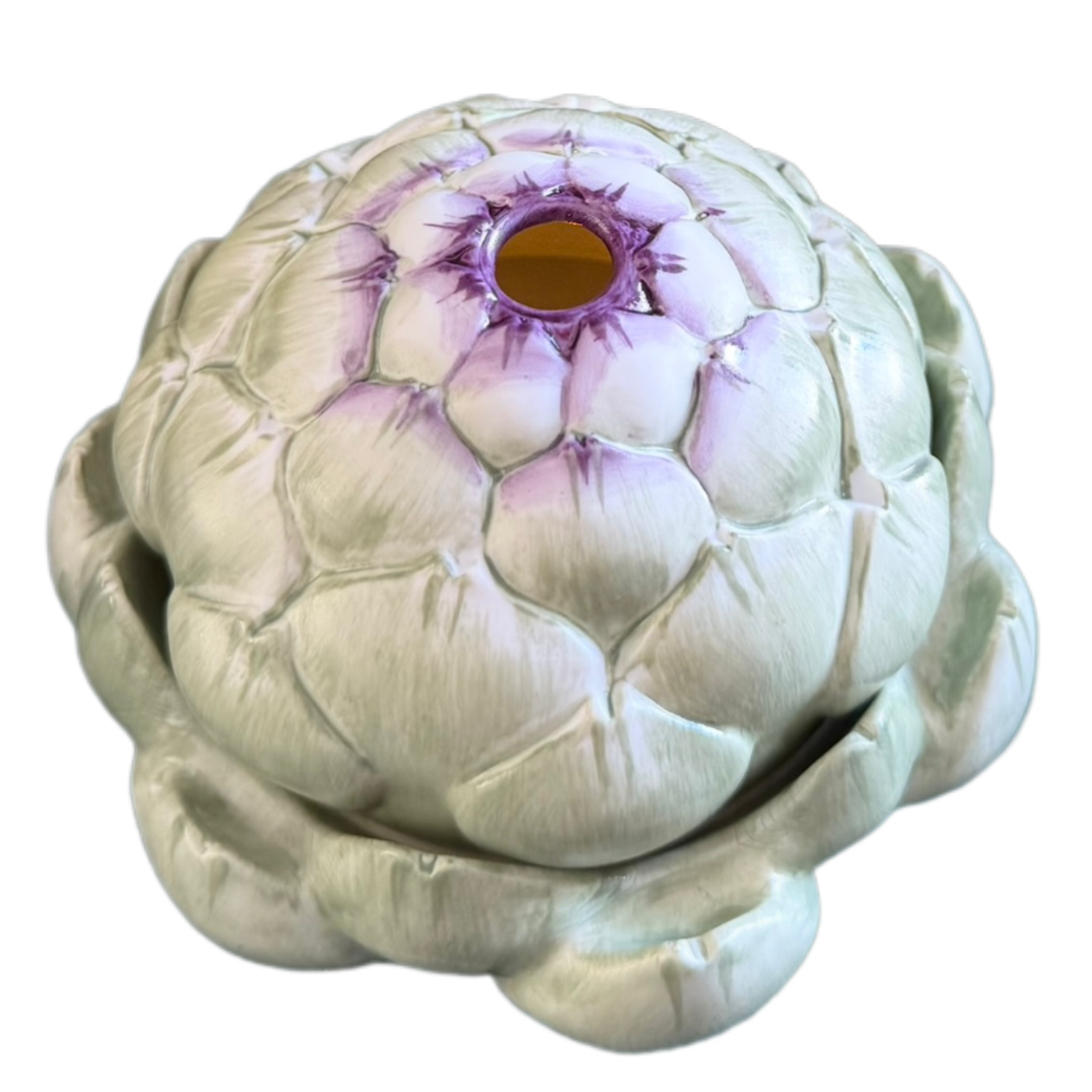 artichaut en porcelaine decore a la main par garance creations