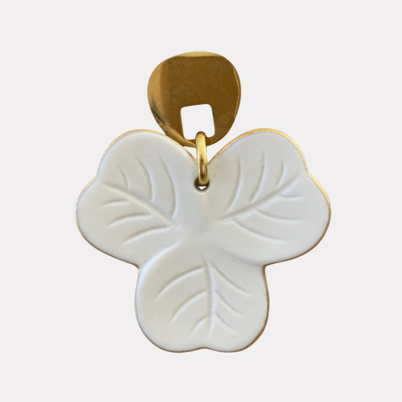 BOUCLES D'OREILLES - Collection modulaires - biscuit et or