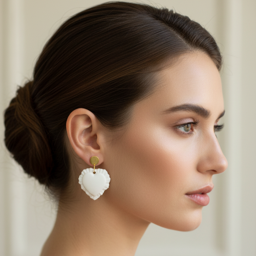 BOUCLES D'OREILLES - PULSE - biscuit