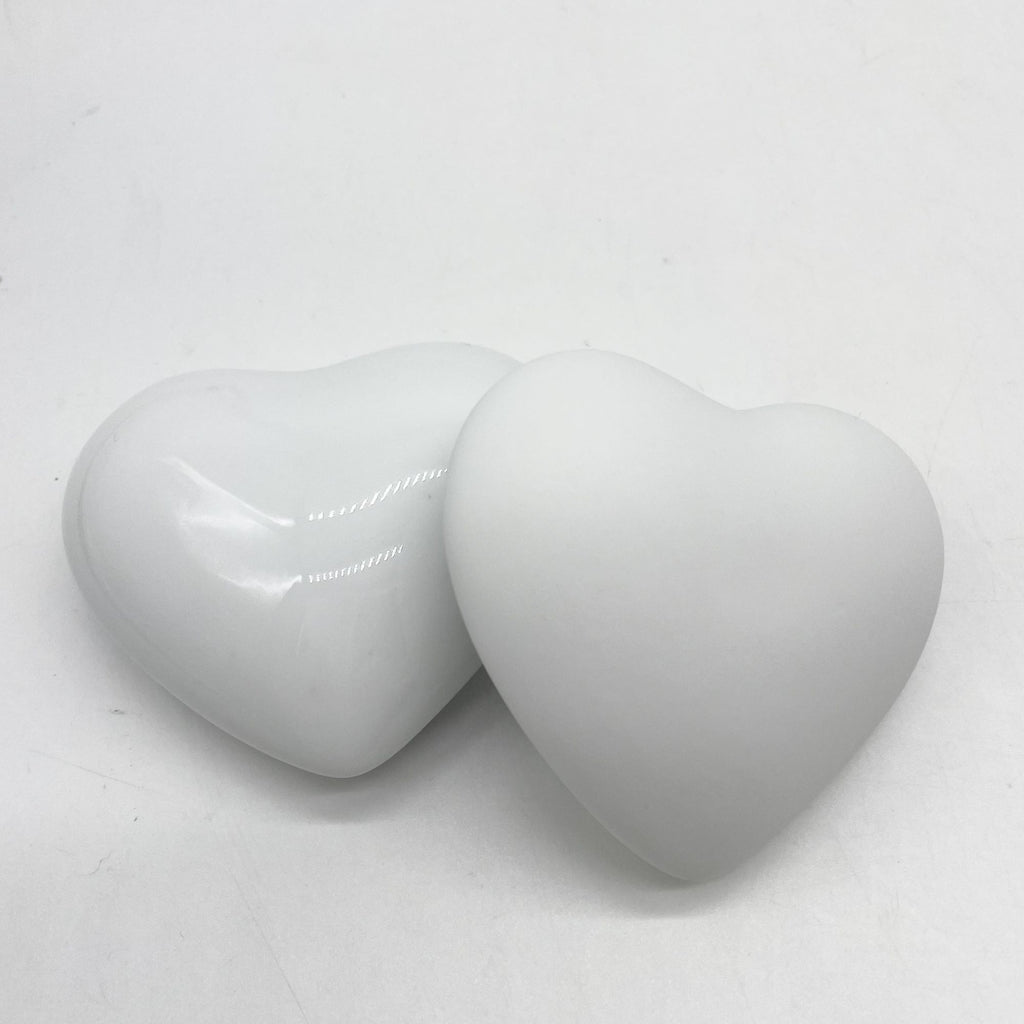 Coeur Galet non émaillé - Porcelaine de Limoges