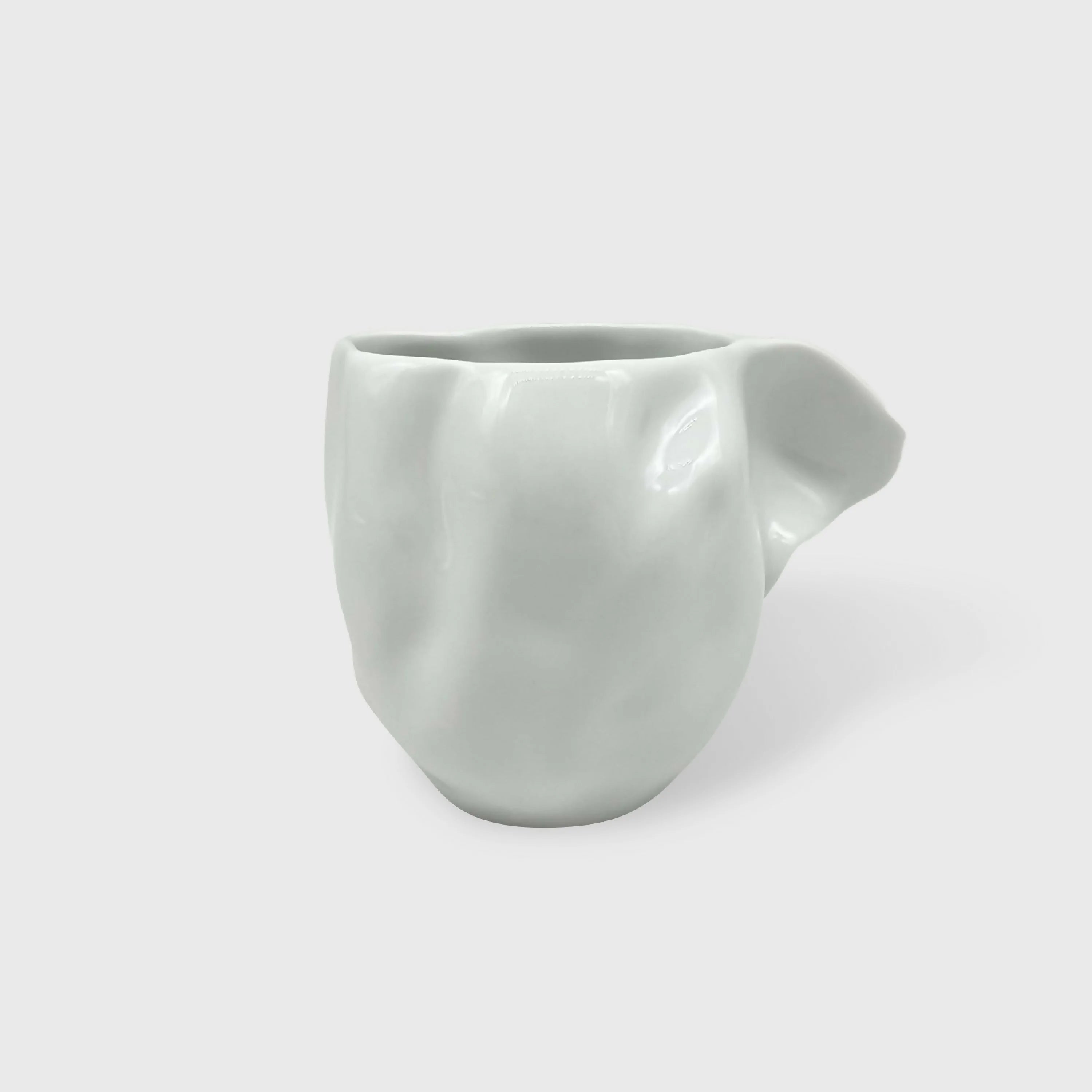 Mug Tasse Ballon - Collection Folie - Porcelaine de Limoges forme destructuree manufacrure la seynie