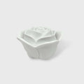 photophore en forme de rose en porcelaine biscuit creation la seynie