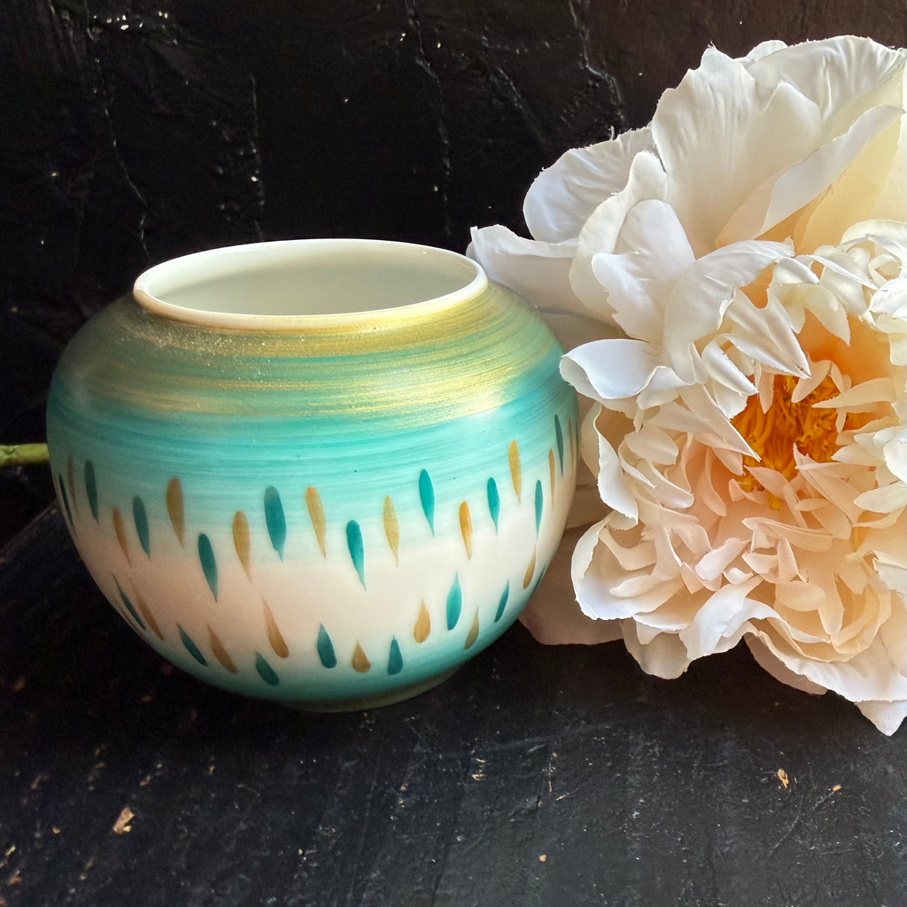 Vase zest pamplemousse - Pavin - Porcelaine de Limoges